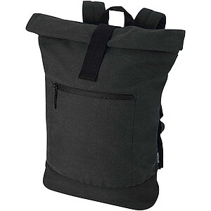 Recanvas 14” GRS recycled rolltop backpack 16L, black