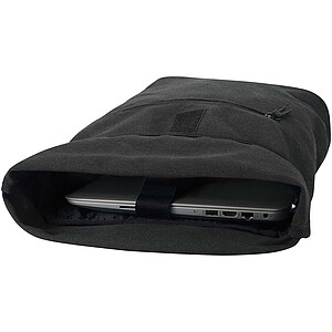 Recanvas 14” GRS recycled rolltop backpack 16L, black