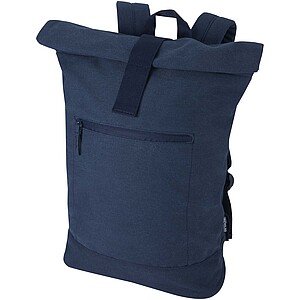 Recanvas 14” GRS recycled rolltop backpack 16L, navy