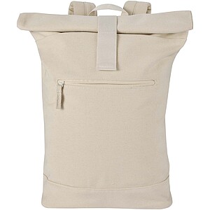 Recanvas 14” GRS recycled rolltop backpack 16L, sandstone