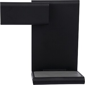 Recycled ABS 3-in-1 magnetic wireless charger Valerio, black