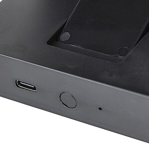 Recycled ABS 3-in-1 wireless charger Elias, black