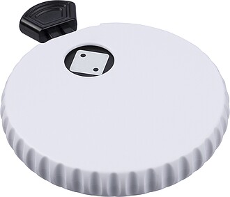 Recycled ABS mechanical dice Cian, white/black