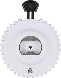 Recycled ABS mechanical dice Cian, white/black