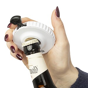 Recycled ABS mechanical dice Cian, white/black