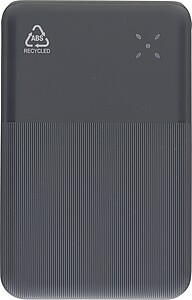 Recycled ABS powerbank Rayen, black