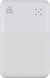 Recycled ABS powerbank Rayen, white