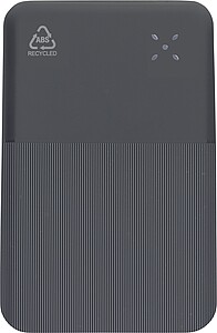 Recycled ABS powerbank Tavi, black