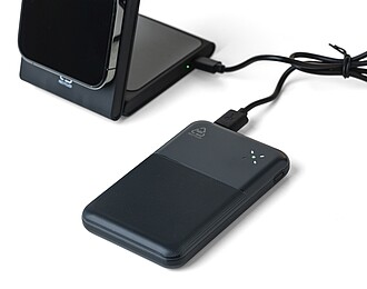 Recycled ABS powerbank Tavi, black
