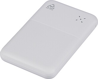 Recycled ABS powerbank Tavi, white