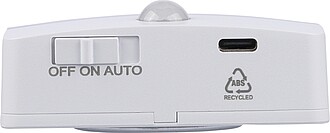 Recycled ABS rechargeable sensor light Ari, white