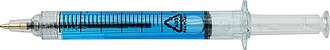 Recycled ABS syringe shaped ballpen Dr. David, light blue