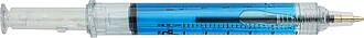 Recycled ABS syringe shaped ballpen Dr. David, light blue