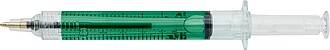 Recycled ABS syringe shaped ballpen Dr. David, light green