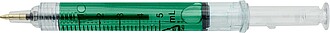 Recycled ABS syringe shaped ballpen Dr. David, light green