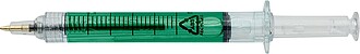 Recycled ABS syringe shaped ballpen Dr. David, light green