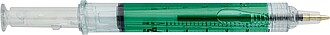 Recycled ABS syringe shaped ballpen Dr. David, light green