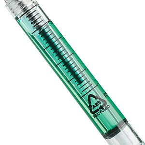 Recycled ABS syringe shaped ballpen Dr. David, light green