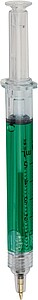 Recycled ABS syringe shaped ballpen Dr. David, light green