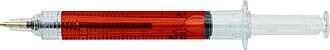 Recycled ABS syringe shaped ballpen Dr. David, red