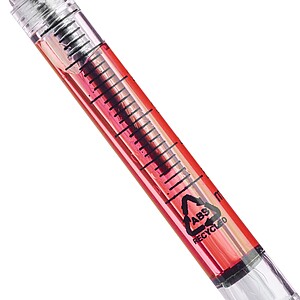 Recycled ABS syringe shaped ballpen Dr. David, red