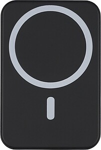 Recycled ABS wireless charger powerbank Miren, black