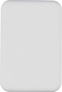 Recycled ABS wireless charger powerbank Miren, white