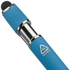 Recycled aluminium ballpen Primo, light blue