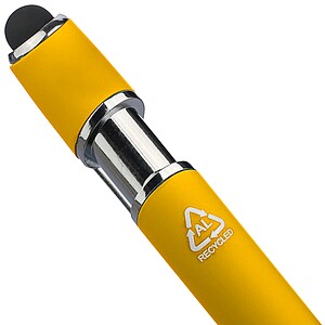 Recycled aluminium ballpen Primo, yellow