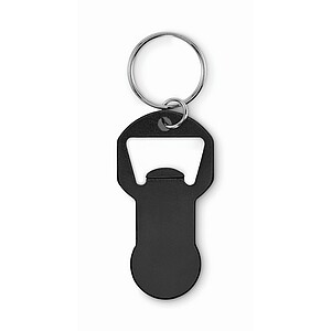 Recycled aluminium bottle opener k, black