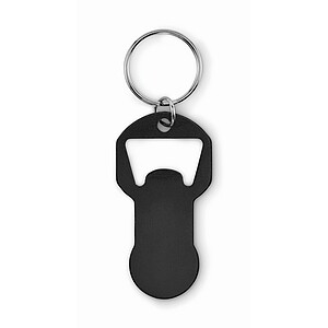 Recycled aluminium bottle opener k, black