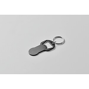 Recycled aluminium bottle opener k, black