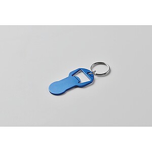Recycled aluminium bottle opener k, blue