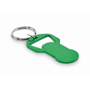 Recycled aluminium bottle opener k, green