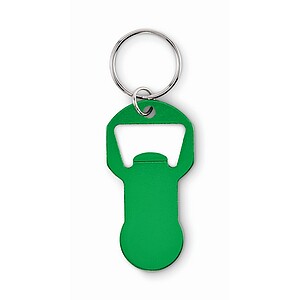 Recycled aluminium bottle opener k, green