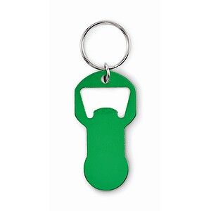 Recycled aluminium bottle opener k, green