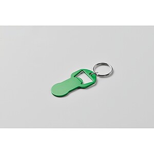 Recycled aluminium bottle opener k, green