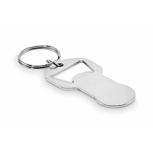 Recycled aluminium bottle opener k, silver