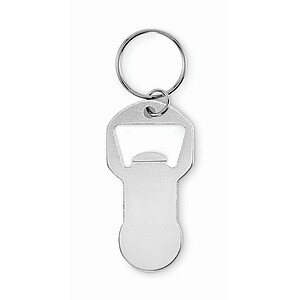 Recycled aluminium bottle opener k, silver
