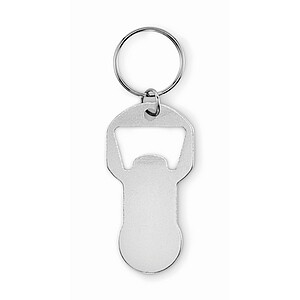 Recycled aluminium bottle opener k, silver