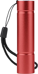 Recycled aluminium COB flashlight Sami, red