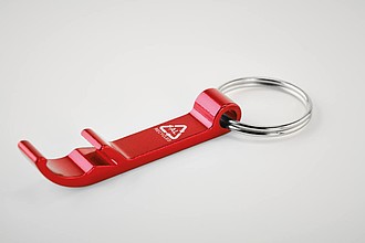 Recycled aluminium key ring