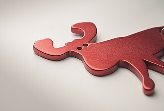 Recycled aluminium key ring