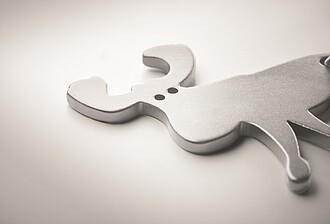 Recycled aluminium key ring