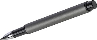 Recycled aluminium lacquered pen set Ilaria, grey