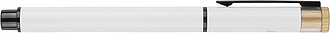 Recycled aluminium lacquered pen set Ilaria, white