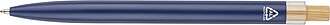 Recycled aluminium lacquered push ballpen Maren, blue