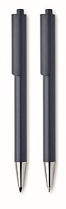 Recycled aluminium pen set, french navy