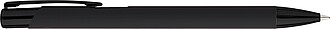Recycled aluminium rubberized ballpen Anisa, black