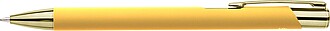 Recycled aluminium rubberized ballpen Anisa, gold